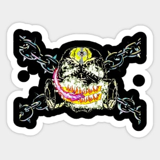 Smoking skull mask Sticker